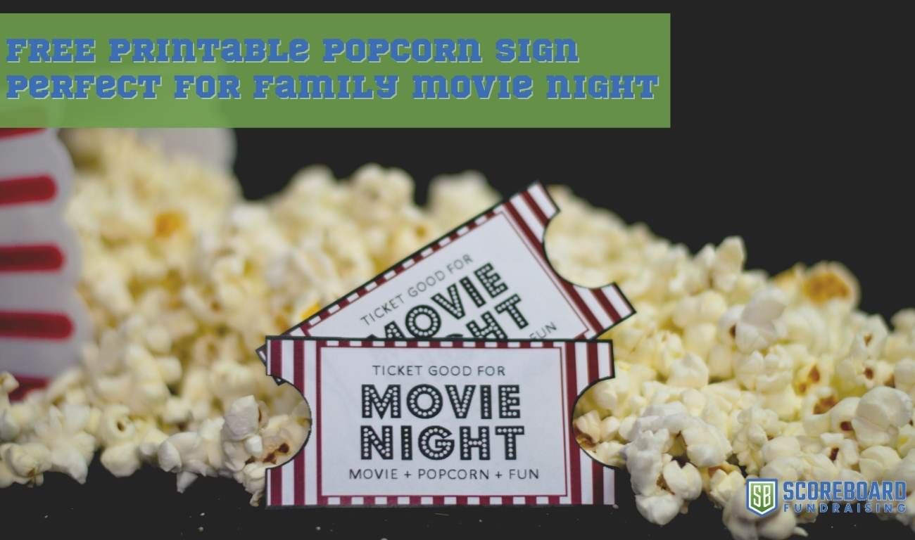 FREE Printable Popcorn Sign 1